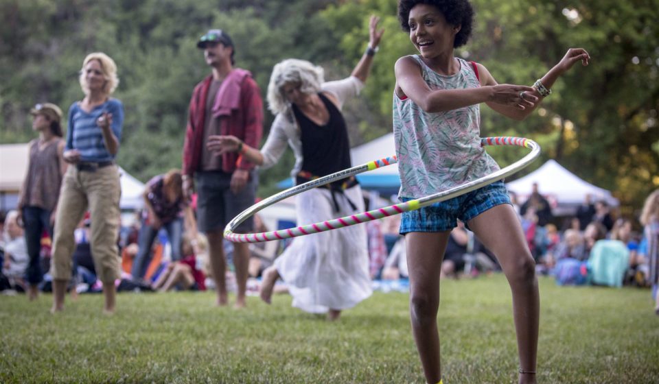 Dancers listen and move to bluegrass music during the opening night of the Ogden Music Festival at Fort Buenaventura on Friday, June 1, 2018. BENJAMIN ZACK/Standard-Examiner